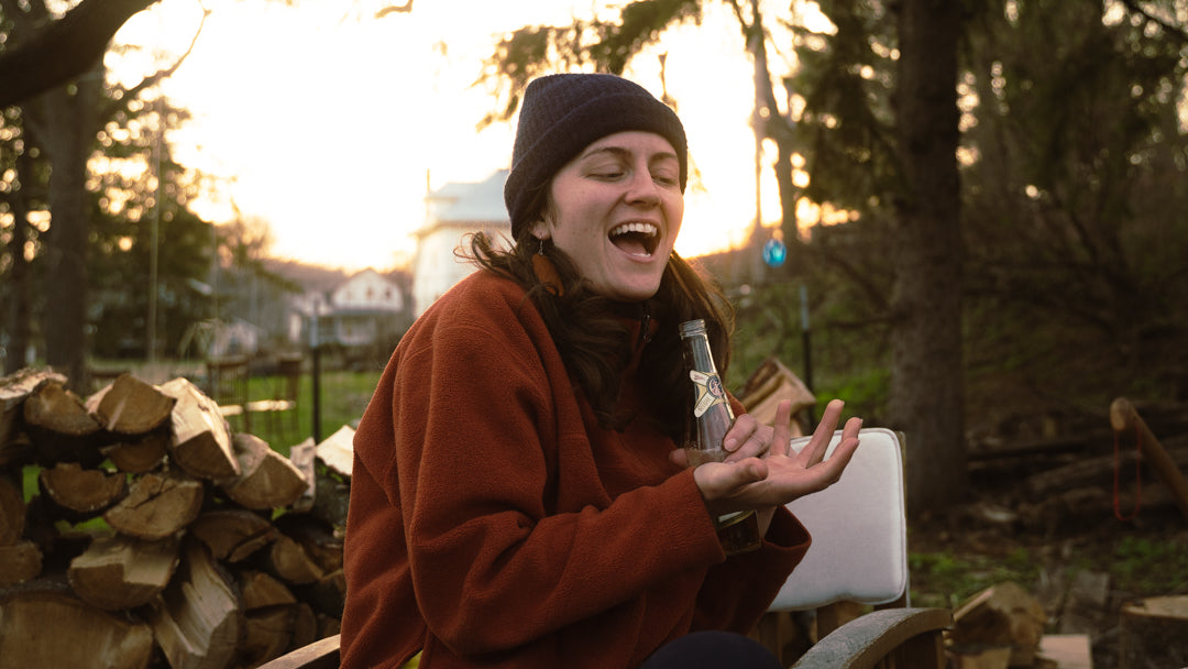 Lark in the backyard with friends